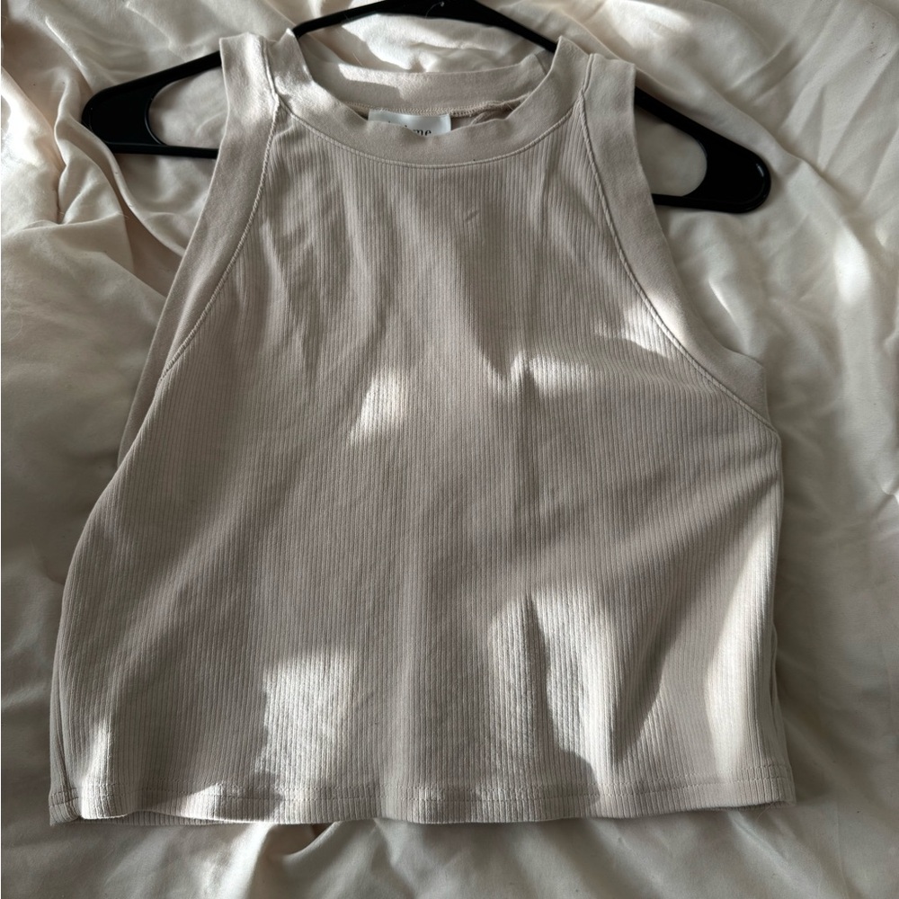 Boheme Ribbed Tank Top in Cream
